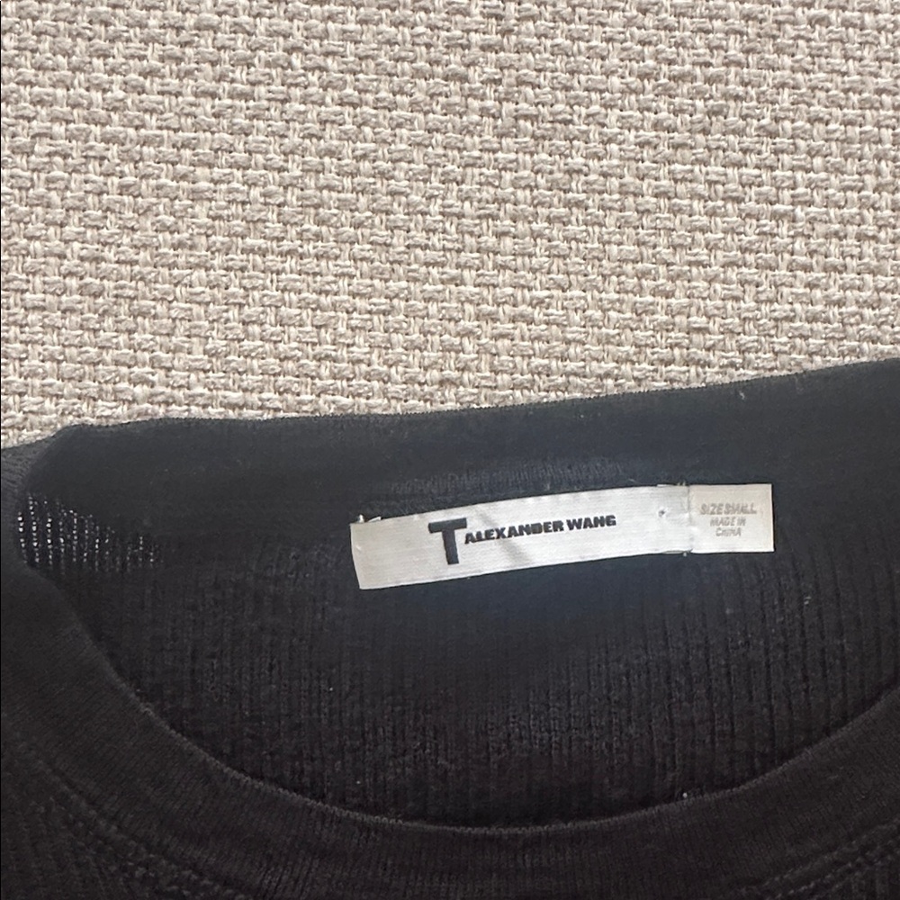 Alexander Wang Sleek Black Long Sleeve Tee - Picture 2 of 3
